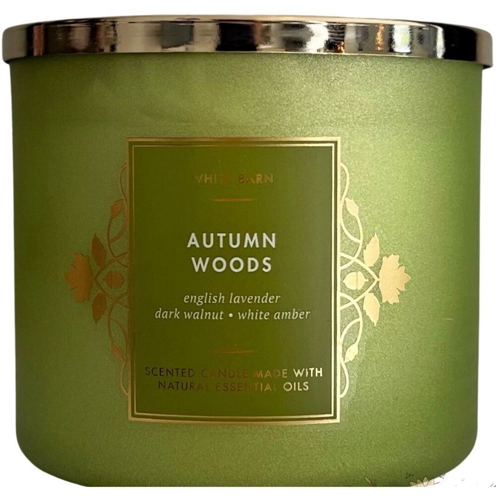 Bath & Body Works 3 Wick Candle AUTUMN WOODS